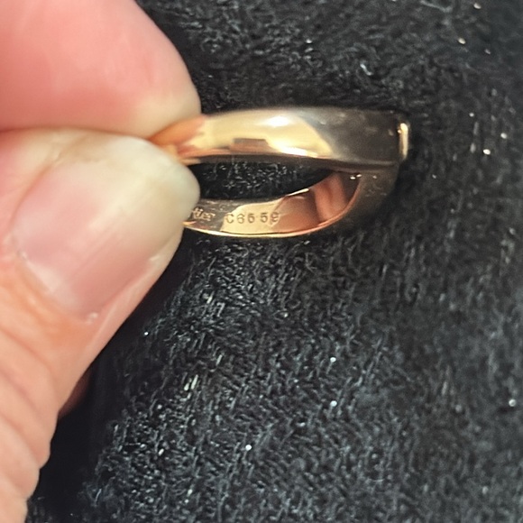 Vintage Cartier 18k Rose Gold & Diamond Chevron Band - Picture 5 of 6